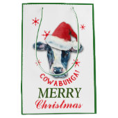 Funny Cowabunga Weihnachten Mittlere Geschenktüte (Vorderseite)