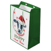 Funny Cowabunga Weihnachten Mittlere Geschenktüte (Rückseite Schrägansicht)