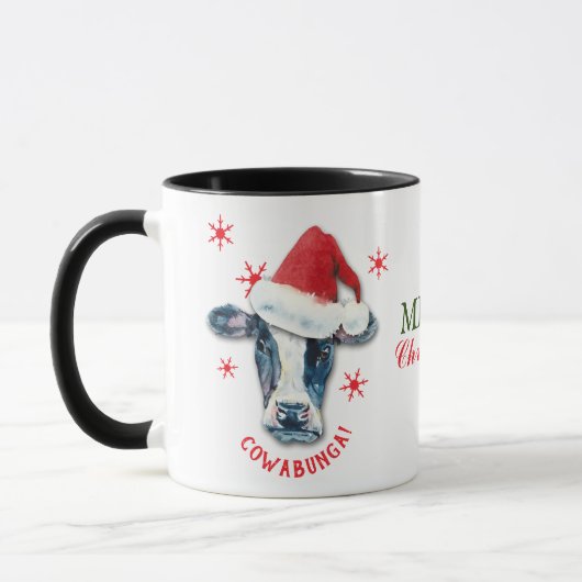 Funny Cowabunga Weihnachtskaffee Tasse (Links)
