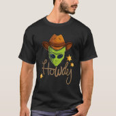 Funny Cowboy Alien Howdy Space UFO Western Rodeo M T-Shirt (Vorderseite)