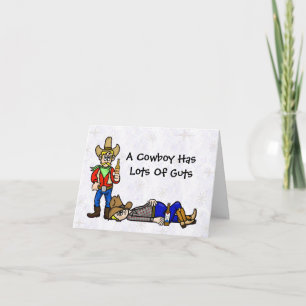 Funny Cowboy Beer Drink Card Karte