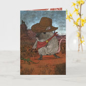 Funny Cowboy Birthday Karte (Gelbe Blume)