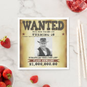 Funny Cowboy Birthday Party Thema Gewollt Poster Serviette (Beispiel)