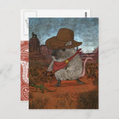 Funny Cowboy Birthday Postkarte (Vorne/Hinten)