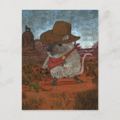 Funny Cowboy Birthday Postkarte (Vorderseite)