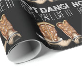 Funny Cowboy Boot Geschenkpapier (Rolleneckpunkt)