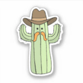Funny Cowboy Cactus Laptop Sticker (Vorderseite)
