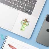Funny Cowboy Cactus Laptop Sticker (Laptop mit iPhone)