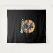 Funny Cowboy Cat Mashup Meow Howdy Kitten Lovers m Wandteppich (Vorderseite (Horizontal))