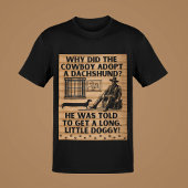 Funny Cowboy & Dackel Spaß Übertriebener Witz T-Shirt