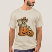 Funny Cowboy Dog T-Shirt (Vorderseite)