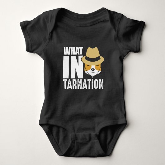 Funny Cowboy Dog Was in Tarnation Baby Strampler (Vorderseite)