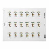 Funny Cowboy Drink Whiskey Adressaufkleber (Vorne)