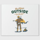 Funny Cowboy Drink Whiskey Geschenkpapier (Flach)