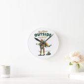 Funny Cowboy Drink Whiskey Runde Wanduhr (Zuhause)