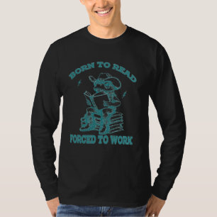 Funny Cowboy Frog Geboren zu lesen gezwungen, Vint T-Shirt