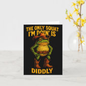 Funny Cowboy Frog Graphic The Only Squat I’m Doin’ Karte (Gelbe Blume)