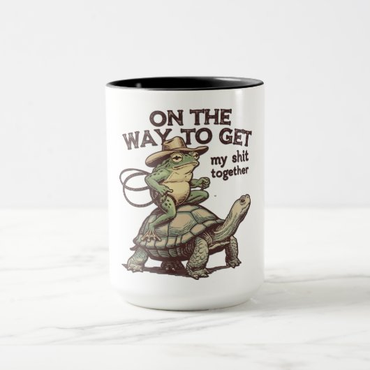 Funny Cowboy Frog Tasse (Zentrum)