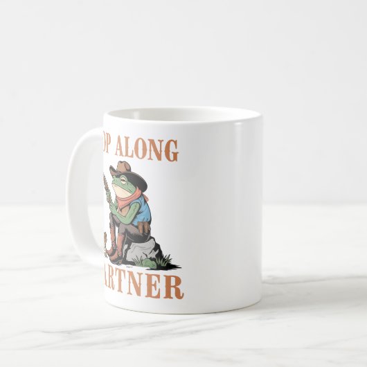 Funny Cowboy Frog und Toad Western Frog Lover Kaffeetasse (Vorderseite Links)