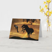 Funny Cowboy Happy New Year 2023 Card Karte (Gelbe Blume)