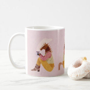 Funny Cowboy Horse Coffee Tasse - Quirky Tierart