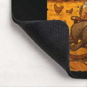 Funny Cowboy Raccoon, Y'all Mind If I Do Some Loll Mousepad (Ecke)