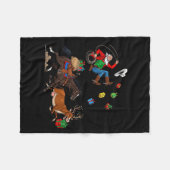 Funny Cowboy Santa Christmas Holiday Western Style Fleecedecke (Vorderseite (Horizontal))