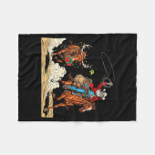 Funny Cowboy Santa Christmas Holiday Western Style Fleecedecke (Vorderseite (Horizontal))