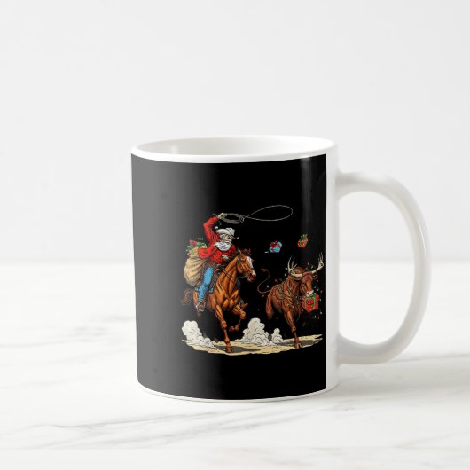 Funny Cowboy Santa Christmas Holiday Western Style Kaffeetasse (Rechts)