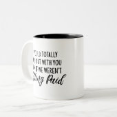 Funny Coworker Best Friend Gift Idee Zweifarbige Tasse (Vorderseite Links)