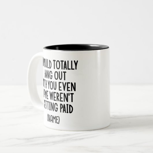 Funny Coworker Bester Gefallen-Geschenk-Idee Zweifarbige Tasse (Vorderseite Links)