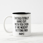 Funny Coworker Bester Gefallen-Geschenk-Idee Zweifarbige Tasse (Links)