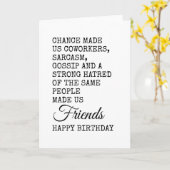 Funny Coworker Birthday Card - Sarcasm Karte (Gelbe Blume)