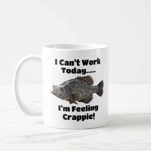 Funny Coworker Feel Crappie Angelpuppe Kaffeetasse (Links)