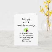 Funny Coworker-Jubiläumskarte Karte (Gelbe Blume)