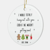 Funny Coworker Personalisiert Weihnachtsgeschenk d Keramik Ornament (Links)
