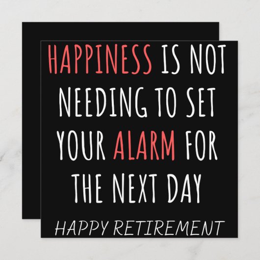 Funny coworker retirement save the date (Vorne/Hinten)