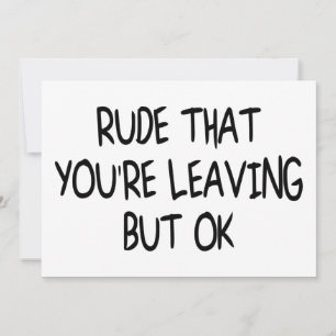 Funny Coworker Verlasse Abschied von Abschied Karte