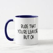 Funny Coworker Verlasse Abschied von Abschied Tasse (Links)