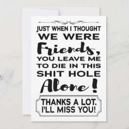 Funny Coworker Verlasse Abschied von weg Karte