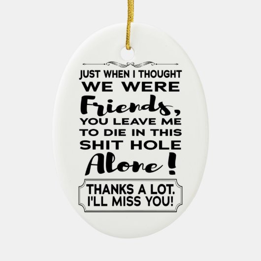 Funny Coworker Verlasse Abschied von weg Keramik Ornament (Vorne)