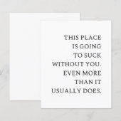 Funny CoWorker Verlassend - Funny New Job (Vorne/Hinten)