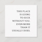 Funny CoWorker Verlassend - Funny New Job Begleitkarte (Vorderseite)