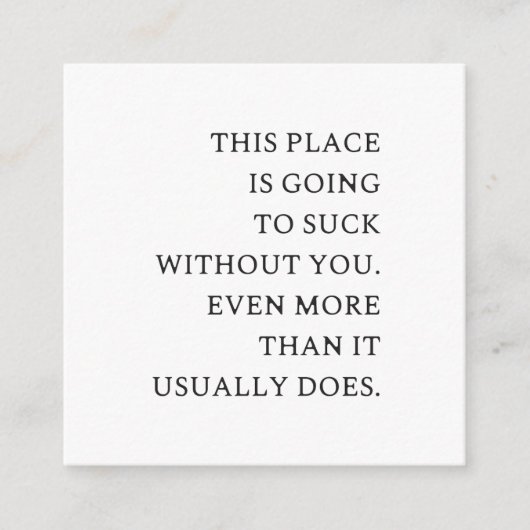 Funny CoWorker Verlassend - Funny New Job Begleitkarte (Vorderseite)