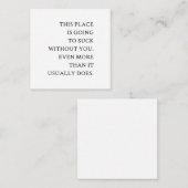 Funny CoWorker Verlassend - Funny New Job Begleitkarte (Vorne/Hinten)