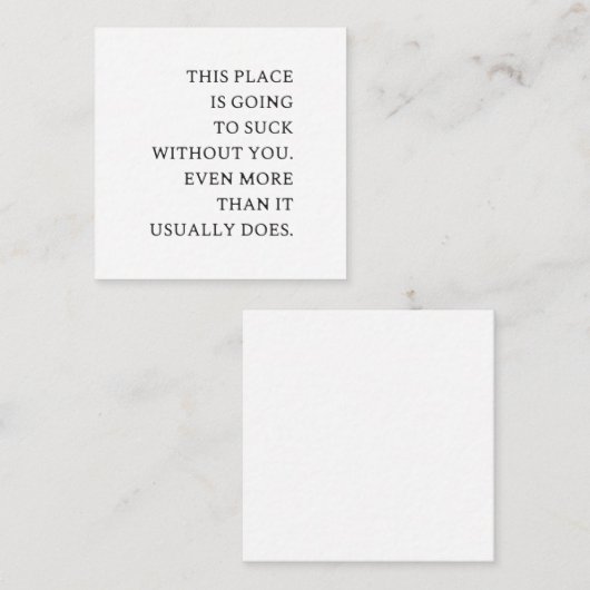 Funny CoWorker Verlassend - Funny New Job Begleitkarte (Vorne/Hinten)