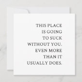 Funny CoWorker Verlassend - Funny New Job Einladung (Vorderseite)