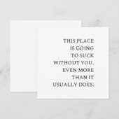 Funny CoWorker Verlassend - Funny New Job Feiertagskarte (Vorne/Hinten)