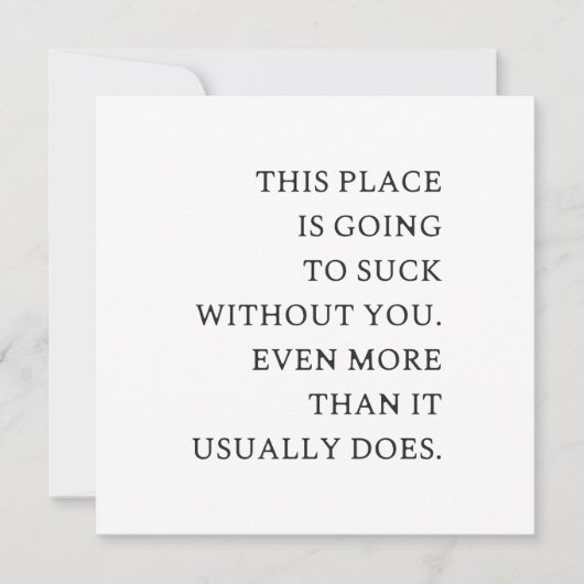 Funny CoWorker Verlassend - Funny New Job Feiertagskarte (Vorderseite)