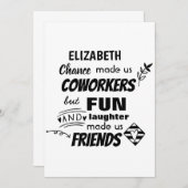 Funny COWORKER Verlassend Goodluck Goodbye Friend Einladung (Vorne/Hinten)